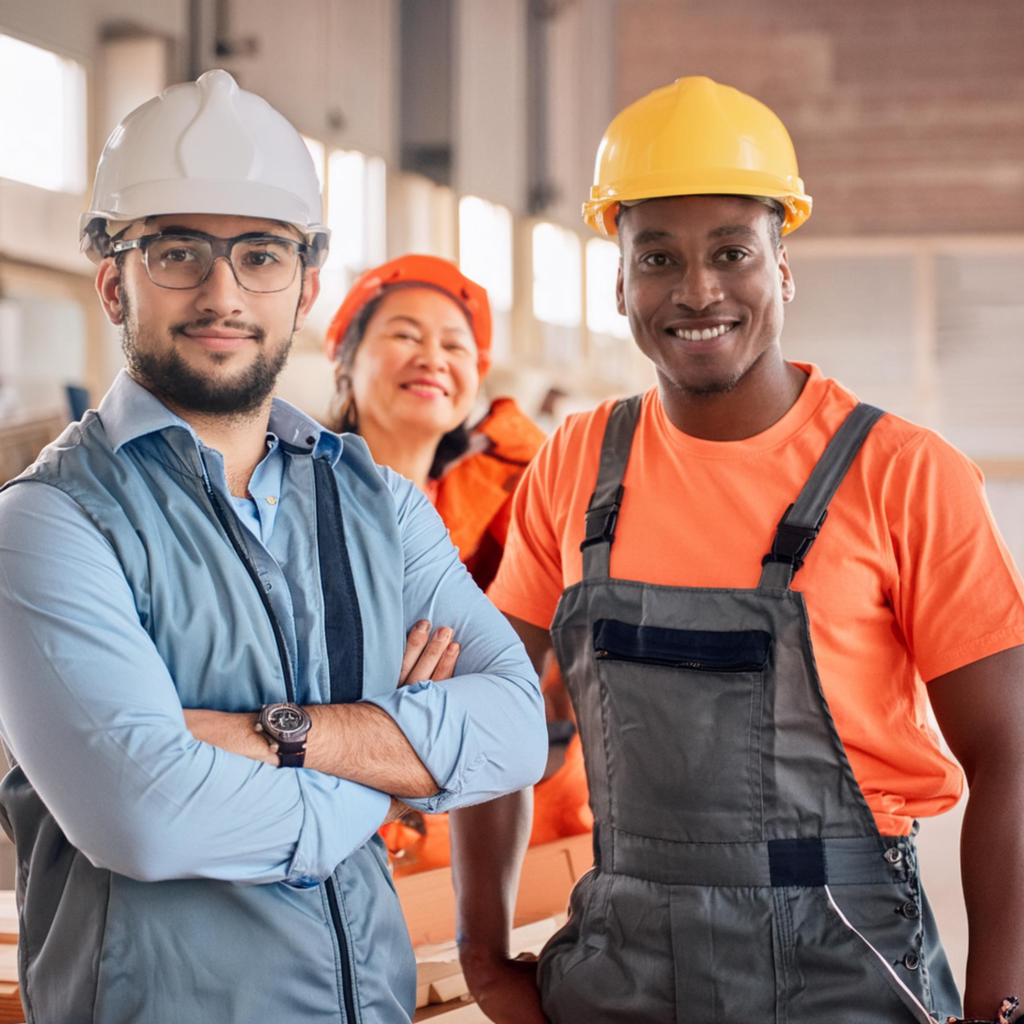 Equipe de menuisiers dans une entreprise