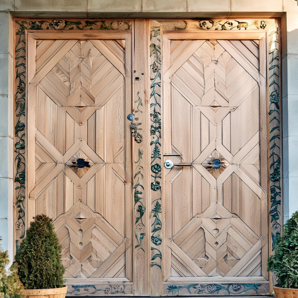 Porte en bois en Aveyron réalisée par un spécialiste menuiserie